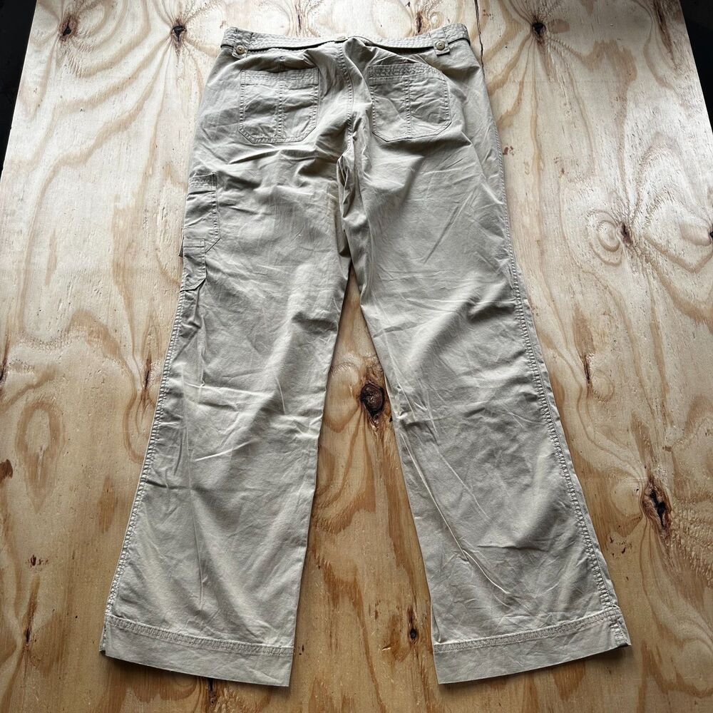 Dockers Khaki Belted Wide Leg Cargo Pants - Size 12 - Picture 5 of 5